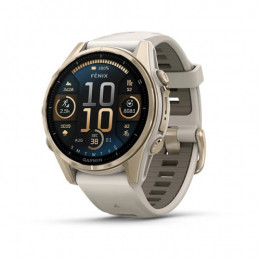 Смарт-годинник Garmin Fenix 8 43mm AMOLED Sapphire Soft Gold with Fog Gray Silicone (010-02903-18)