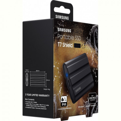 Накопичувач зовнішній SSD 2TB Samsung T7 Shield Black (MU-PE2T0S/WW)