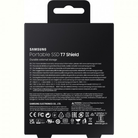 Накопичувач зовнішній SSD 2TB Samsung T7 Shield Black (MU-PE2T0S/WW)