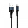 Кабель ColorWay USB-microUSB, nylon, 2.4А, 1м, Black (CW-CBUM045-BK)