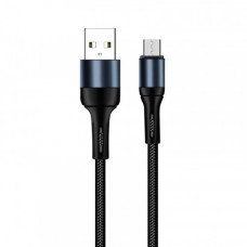 Кабель ColorWay USB-microUSB, nylon, 2.4А, 1м, Black (CW-CBUM045-BK)