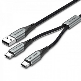 Кабель Vention USB - USB Type-C, 0.5 m, Grey (CQOHD)