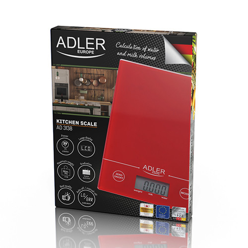 Ваги кухонні Adler AD 3138 Red