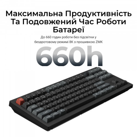 Клавіатура бездротова Keychron V3 Ultra Keychron Red Switch Black RGB (V3U-D1-UA) Купити в Україні