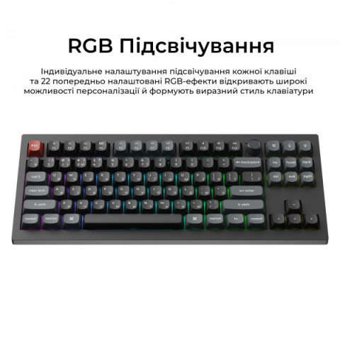 Клавіатура бездротова Keychron V3 Ultra Keychron Red Switch Black RGB (V3U-D1-UA) Купити в Україні