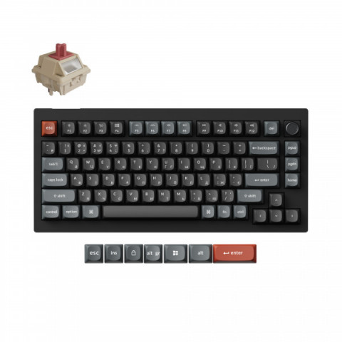 Клавіатура бездротова Keychron V3 Ultra Keychron Red Switch Black RGB (V3U-D1-UA) Купити в Україні
