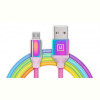 Кабель REAL-EL Premium Rainbow USB-microUSB 1m (EL123500052)