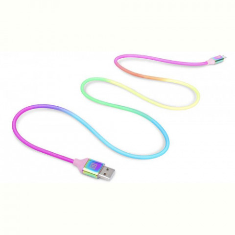 Кабель REAL-EL Premium USB - micro USB (M/M), 1 м, Rainbow (EL123500052)