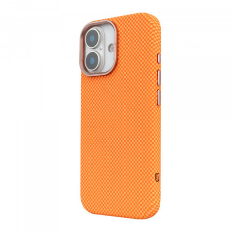 Чохол ArmorStandart LikeCarbon2 SE MagCase для Apple iPhone 17 Kevlar Orange Rose Gold (ARM89167)