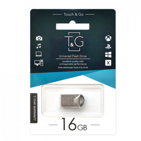 Флеш-накопичувач USB 16GB T&G 106 Metal Series Silver (TG106-16G)