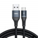 Кабель Remax RC-152a Colorful Light 2.4A USB-USB-C, 1м Black (6972174152080)