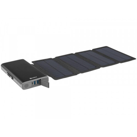 Зовнішній акумулятор (павербанк) Sandberg 4-Panel 8W PD 25000 mAh, 2xUSB, Type-C OUT (420-56)