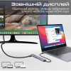 Концентратор USB Type-C Promate LinkHub-5x 5 in 1 Grey (linkhub-5x)