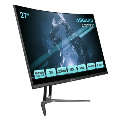 Монітор ASGARD Gaming 27" AS275QC VA Black Curved 200Hz