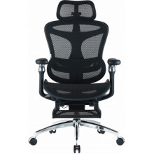 Крісло офісне з підставкою для ніг Sihoo DORO C300 Pro Mesh Black with footrest (DORO-C300-PRO-M101-JT)