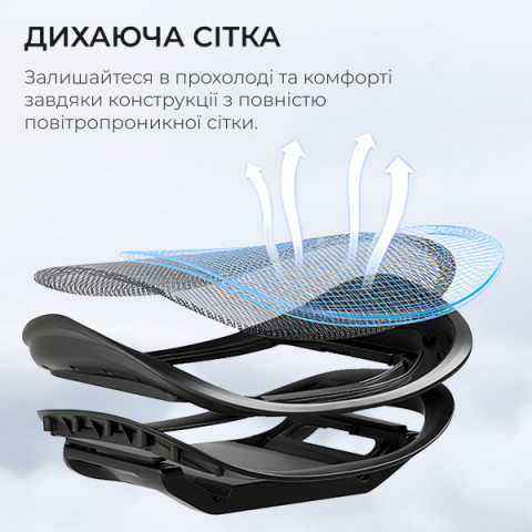 Крісло офісне з підставкою для ніг Sihoo DORO C300 Pro Mesh Black with footrest (DORO-C300-PRO-M101-JT) Купити в Україні