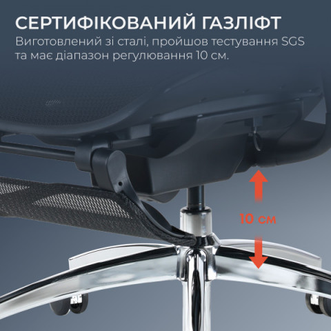 Крісло офісне з підставкою для ніг Sihoo DORO C300 Pro Mesh Black with footrest (DORO-C300-PRO-M101-JT) Купити в Україні