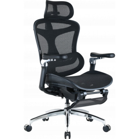Крісло офісне з підставкою для ніг Sihoo DORO C300 Pro Mesh Black with footrest (DORO-C300-PRO-M101-JT) Купити в Україні