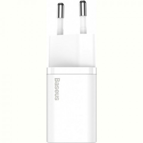 Мережевий зарядний пристрій Baseus Super Silicone PD Charger 25W (1Type-C) White (TZCCSUP-L02) + кабель Type-C