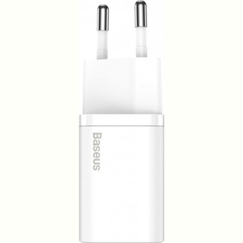 Мережевий зарядний пристрій Baseus Super Silicone PD Charger 25W (1Type-C) White (TZCCSUP-L02) + кабель Type-C