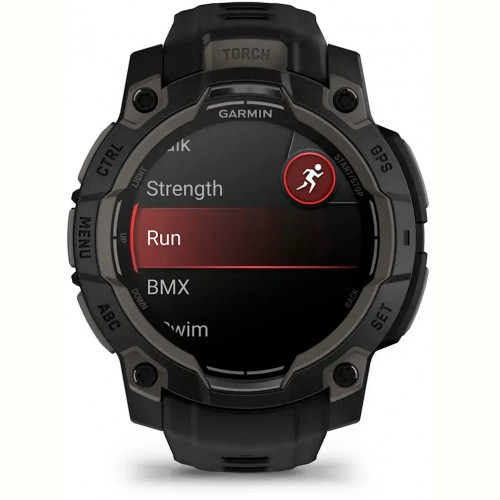 Смарт-годинник Garmin Instinct 3 45mm AMOLED Black with Black Silicone Band (010-02936-40)