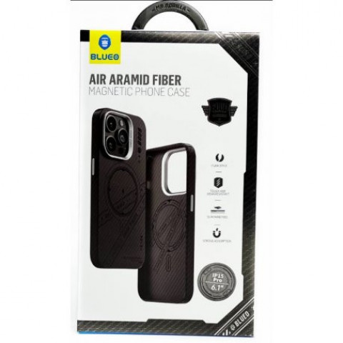 Чохол Blueo 600D All-Inclusive Aramid Fiber with MagSafe для iPhone 15 Pro Black (B48)