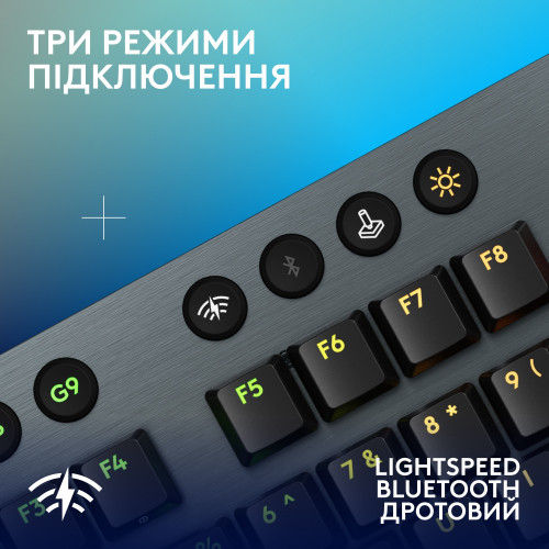 Клавiатура бездротова Logitech G915 X Lightspeed Wireless Tactile Black (920-012676)