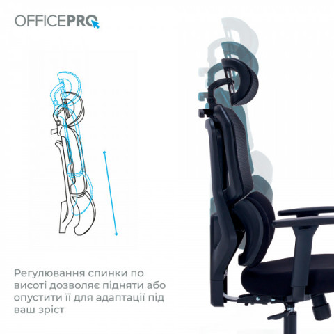 Крісло офісне OfficePro Unity OC510B Black Купити в Україні