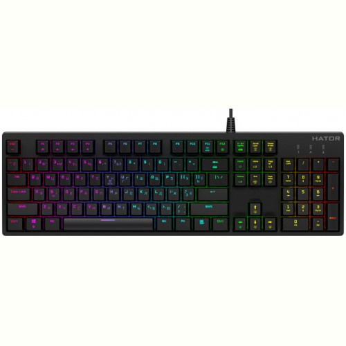 Клавіатура Hator Rockfall Evo Optical ENG/UKR/RUS (HTK-610) Black USB