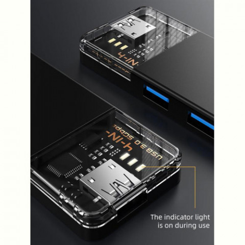 USB-хаб Cabletime CB03B USB Type-C 4-в-1