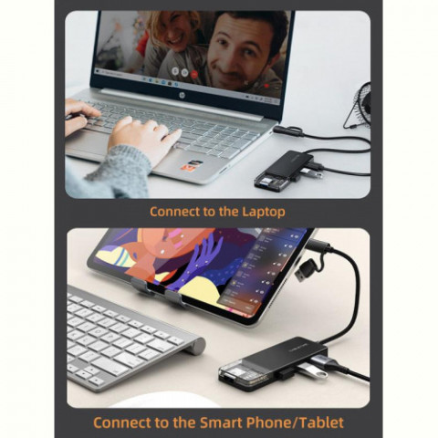 USB-хаб Cabletime CB03B USB Type-C 4-в-1