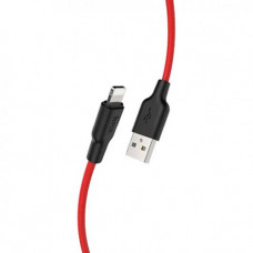 Кабель Hoco X21 Plus Silicone USB - Lightning, 1 м, Black/Red (D25607)