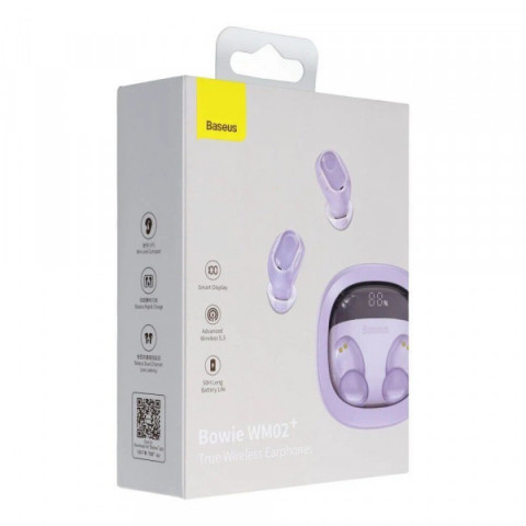 Бездротові навушники Baseus Bowie WM02+ TWS purple Купити в Україні