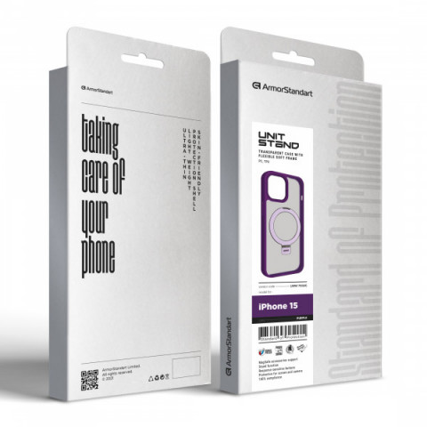Чохол ArmorStandart Unit Stand для Apple iPhone 15 Purple (ARM70569)