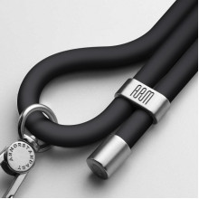 Ремінець для смартфону ArmorStandart Silicone Rope Titanium Black with Grey holder (ARM76273)