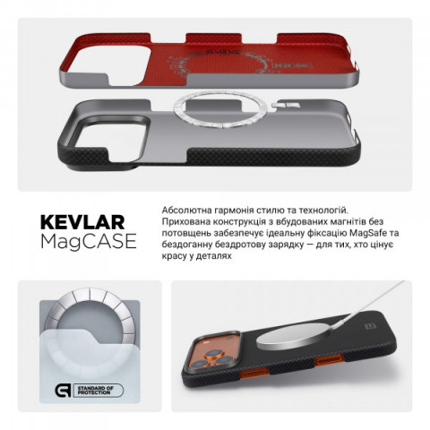 Чохол ArmorStandart BlackIcon Kevlar MagCase для Apple iPhone 17 Pro Max Black (ARM88531)