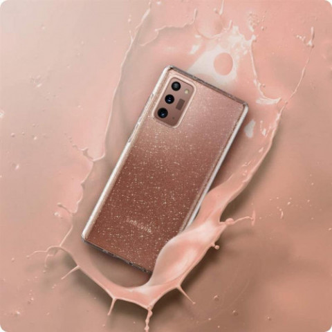 Чохол-накладка Spigen Liquid Crystal Glitter для Samsung Galaxy Note20 SM-N980 Crystal Quartz (ACS01416)
