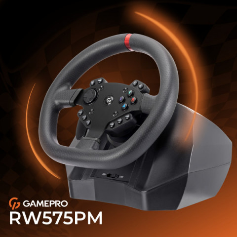 Ігрове кермо GamePro RW575PM з педалями та коробкою передач XBOX ONE/PS4/PS3/PC/SWITCH Купити в Україні