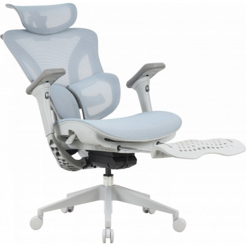 Крісло офісне OfficePro Elite OC950GLB Gray/Light Blue Купити в Україні
