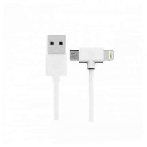 Кабель WK WDC-008 Axe Lightning/microUSB, 1м White (6970349287292)