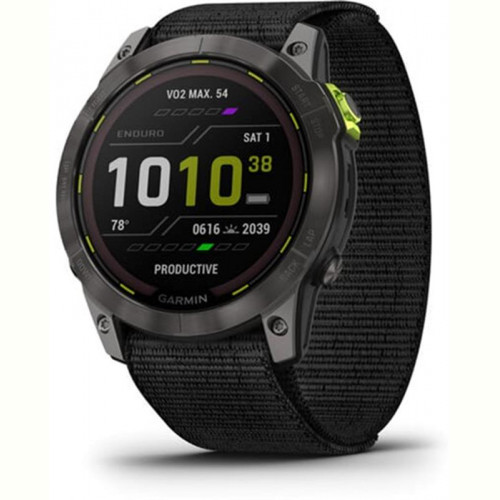 Смарт-годинник Garmin Enduro 2 Sapphire Carbon Gray DLC Titanium with Black UltraFit Nylon Strap (010-02754-13)