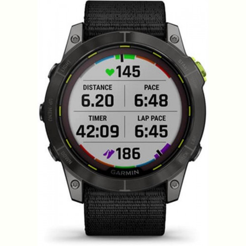 Смарт-годинник Garmin Enduro 2 Sapphire Carbon Gray DLC Titanium with Black UltraFit Nylon Strap (010-02754-13)