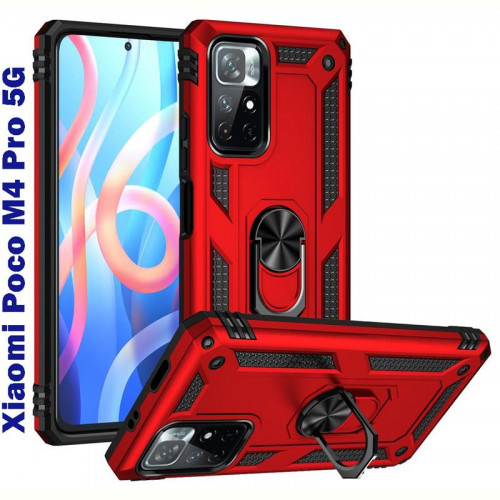 Чохол-накладка BeCover Military для Xiaomi Poco M4 Pro 5G Red (707122)