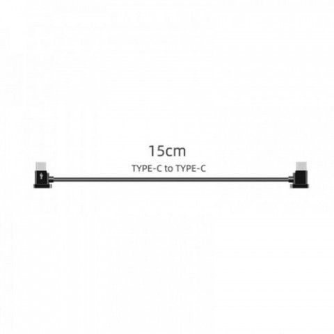 Кабель Goojodoq Type-C-Type-C для пульта квадрокоптера DJI Mavic Mini 2 3 Air 2 2S 0.15m Black (100500392440660030-15TT)