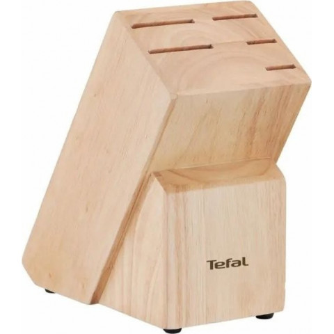 Набір ножів Tefal Ice Force, 5пр., з дерев'яною колодкою, нержавіюча сталь, пластик, чорний
