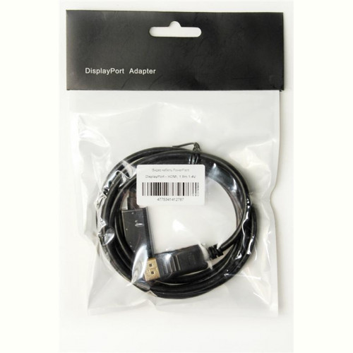 Кабель PowerPlant (KD00AS1278) DisplayPort-HDMI v1.4, 1.8м, Black
