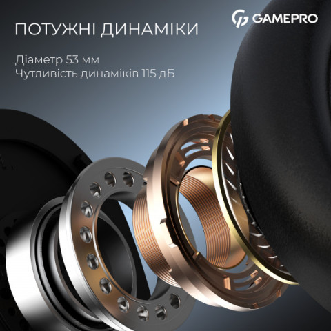 Бездротова ігрова гарнітура GamePro Asgard Freya Pro (HSW201BR) Купити в Україні