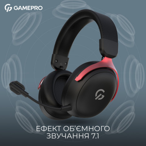 Бездротова ігрова гарнітура GamePro Asgard Freya Pro (HSW201BR) Купити в Україні