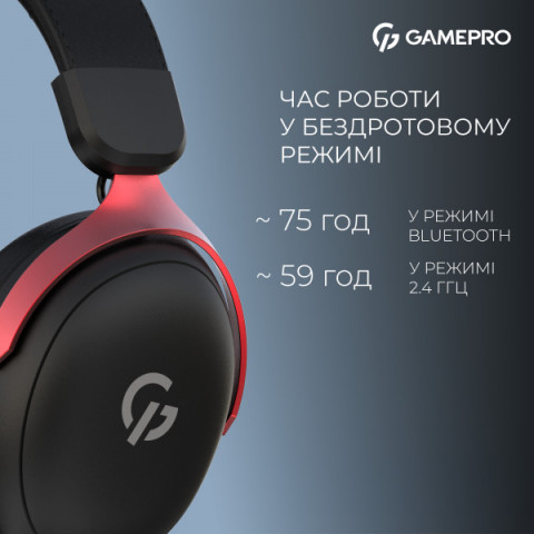 Бездротова ігрова гарнітура GamePro Asgard Freya Pro (HSW201BR) Купити в Україні