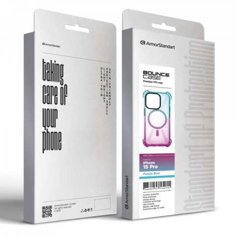 Чохол ArmorStandart Bounce для Apple iPhone 15 Pro Purple Blue (ARM74924)